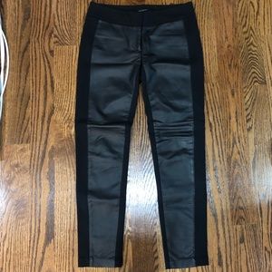 Ann Taylor faux leather and Ponte knit pant